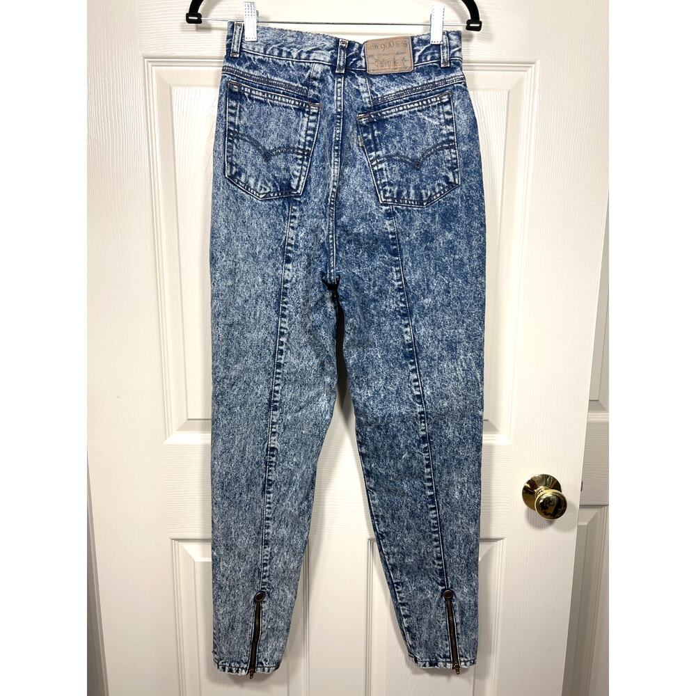 1980s Vintage Levi's 900 Series Acid Wash Jeans High Rise Zip Ankle Yoke VTG - Picture 2 of 10